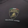 Sudadera con cremallera completa tricolor negra para hombre de Automobili Lamborghini Squadra Corse