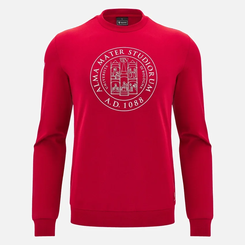 Sudadera de cuello redondo sin cepillar de la colección Unibo Red para Adultos Sudadera de cuello redondo sin cepillar de la colección Unibo Red para Adultos